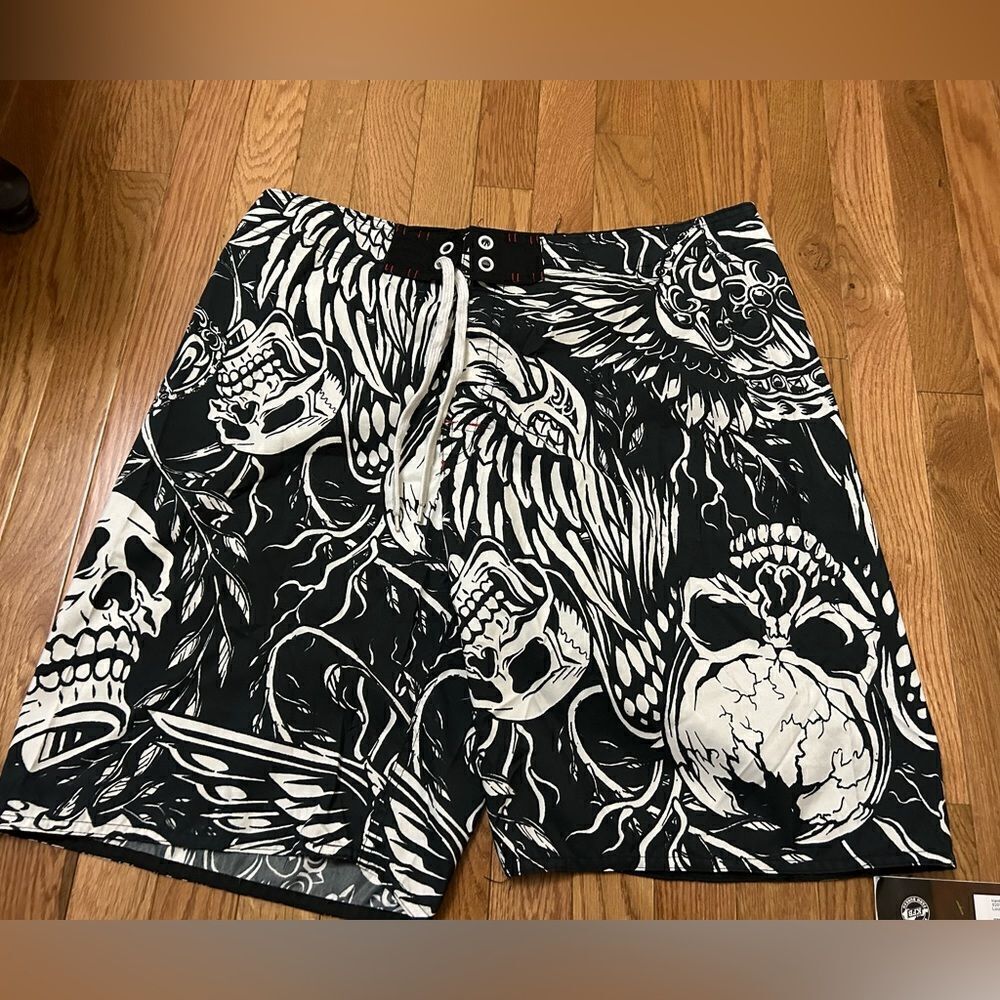 Joe Boxer Skeleton Skull Swim Trunks